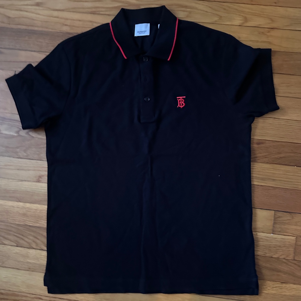Black  Burberry polo